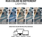 Rugshop Blue Modern Geometric Indoor Area Rug, Overlapping Circle Pattern - Image 6
