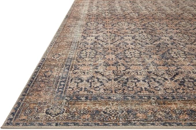 Loloi Amber Lewis Billie Collection, Ink & Salmon 2'-6" x 7'-6" Area Rug – - Image 7