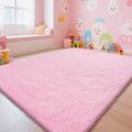 Pink Fluffy Rug Shaggy Area Rug, 6x9 Area Rugs by Yongyangjuxi