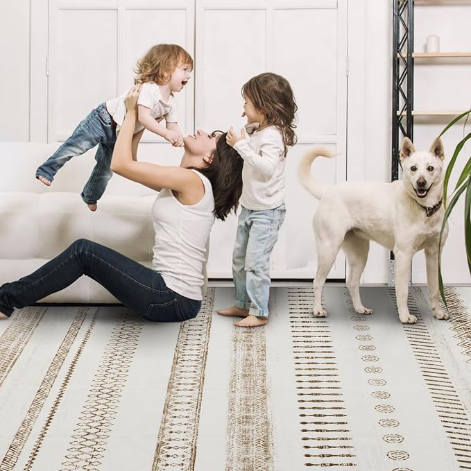 Washable Rugs 5x7 Area Rugs for Living Room, Thin Carpet for Bedroom, Boho Soft - Image 5