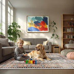 Area Rug for Living Room, 8x10 Machine Washable Non Slip Large Faux Wool Throw - Image 4