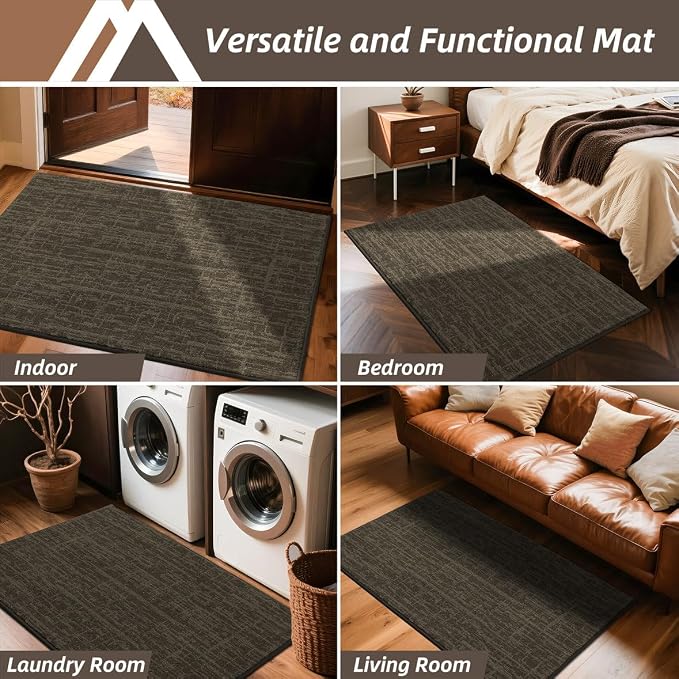 COSY HOMEER-Dirt-Trapper-Door-Mat 32"x48" Non-Slip Entryway Rugs, Washable - Image 8