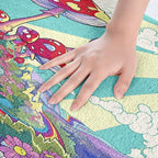 Erosebridal Cute Mushroom Rugs 70s Theme Rainbow Fluffy Rugs - Image 5