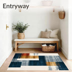 Flatwoven High Traffic Area Rug 4x6, Eclectic Funky Ink Wash Design Abstract - Image 3