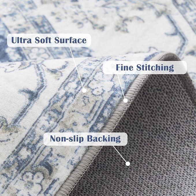 jinchan Fiora Round Rug 4ft Area Rug - Image 4