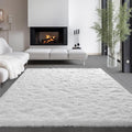 Zentavio White Living Room Rugs 8x10 Large Area Rugs by ZentavioRug