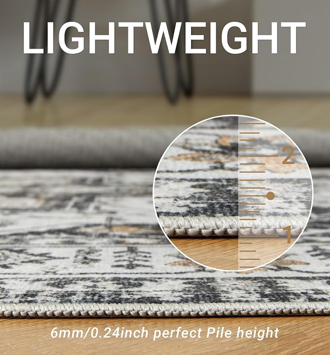 zesthome Washable Rug 6x9 Area Rugs, Stain Resistant Rugs - Image 5