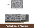 AMOAMI-2X3 Small Rug-Washable Rugs Entryway Mat Indoor-Soft Vintage Non Slip - Image 2