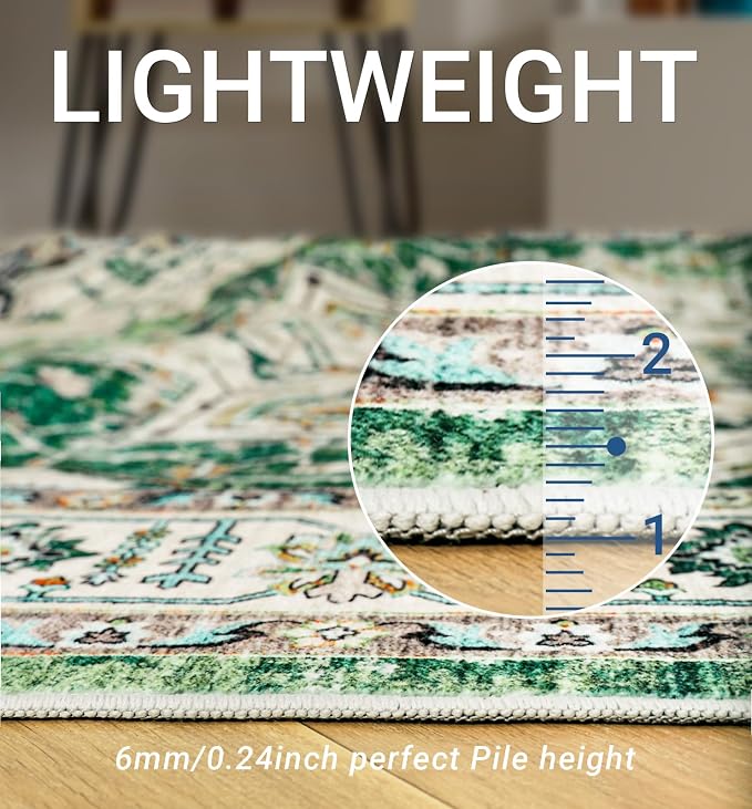 zesthome 9x12 Area Rugs, Stain Resistant Washable Rug, Ultra-Thin Rugs - Image 5