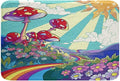Erosebridal Cute Mushroom Rugs 70s Theme Rainbow Fluffy Rugs by Erosebridal