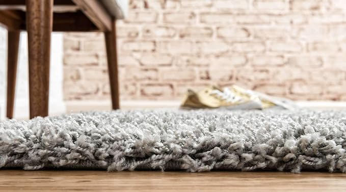 Unique Loom Solid Shag Collection Area Rug - Image 2