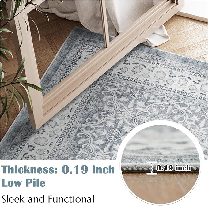 jinchan Floral 2x3 Rugs for Entryway - Image 3