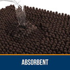 OLANLY Bathroom Rugs 70x24, Extra Soft Absorbent Chenille Bath Rugs, Rubber - Image 4