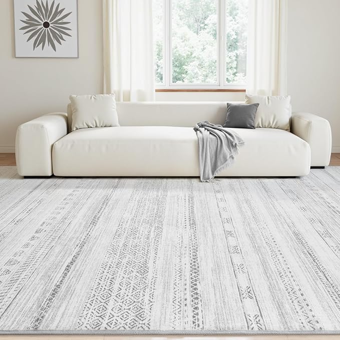 6x9 Area Rugs for Living Room Machine Washable Rug Distressed Indoor Carpet - Image 3