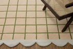 Scalloped Border Wool Area Rug - Image 4