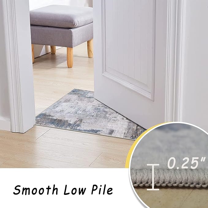 vivorug Washable Rug, Ultra Soft Area Rug 3x5, Non Slip Abstract Small Rug - Image 5