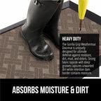 GORILLA GRIP 100% Waterproof All-Season WeatherMax Doormat 35x23, US Designed - Image 5