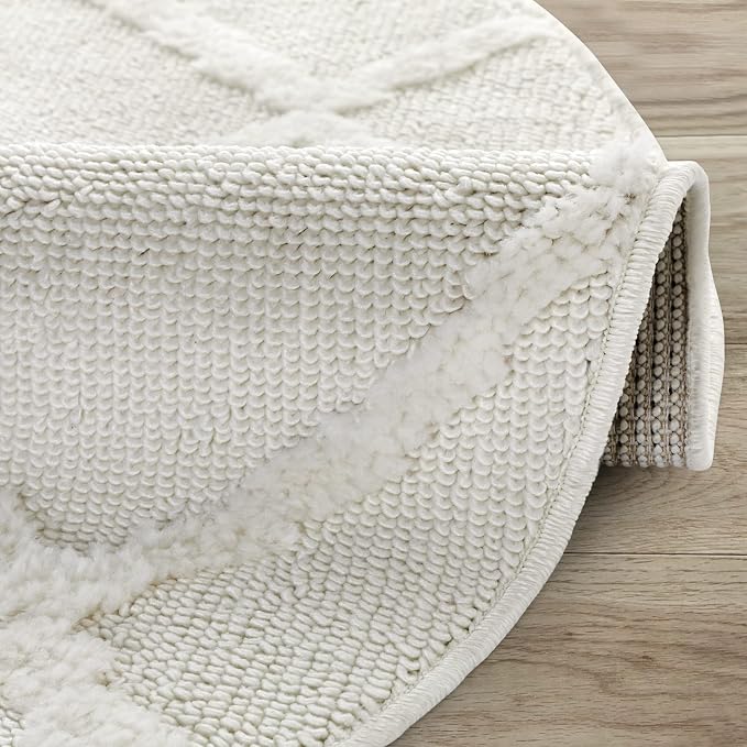 Antep Rugs Palafito 5x5 Geometric Shag Diamond High-Low Pile Textured Indoor - Image 7
