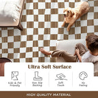 jinchan Runner Rug 2x5 Hallway Washable Modern Checkered Geometric Lattice Kids - Image 6