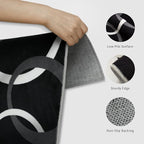 YIHOUSE 6x9 Ft Area Rugs, Concentric Circle Carpet Washable Rug, Master Bedrooms - Image 7