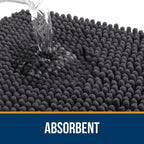 OLANLY Bathroom Rugs 47x32, Extra Soft Absorbent Chenille Bath Rugs, Rubber - Image 4