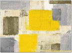 Yellow Rectangular Area Rugs for Living Room Bedroom 3 x 5 ft Abstract Paint by Libaoge