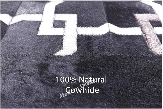 Modern Design Premium Cowhide Leather Carpet - Image 6
