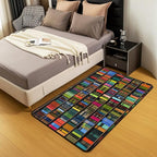 Books Area Rug 3x5 Rainbow Bookshelf Rugs - Image 5