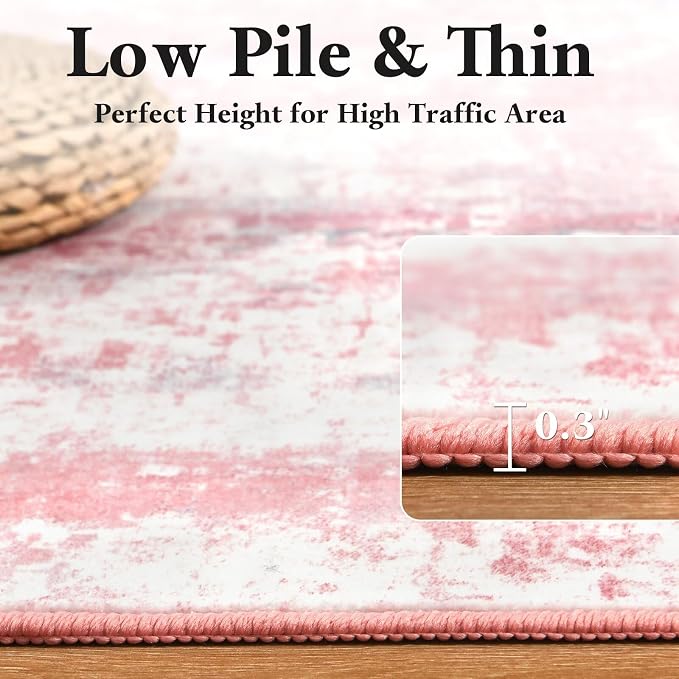 Washable Abstract Rug, 5x7 Modern Area Rugs - Image 8
