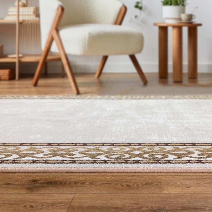 Antep Rugs Alfombras Bordered Modern 3x5 Non-Slip Low Pile Rubber Backing - Image 7