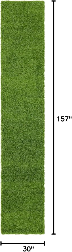 Unique Loom Solid Shag Collection Area Rug - Image 2