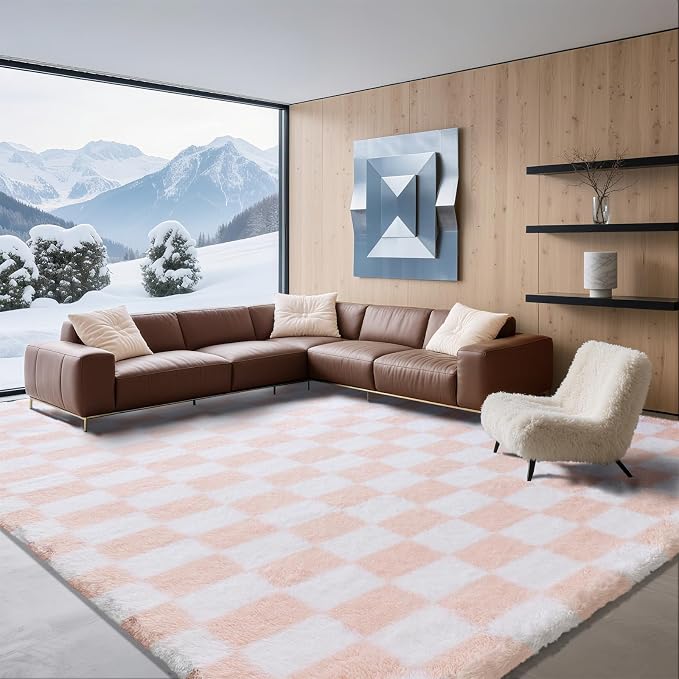 8x10 Area Rugs for Living Room Bedroom, Soft Fluffy Shaggy Bedside Rug by NoiFamo
