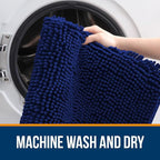 OLANLY Bathroom Rugs 34x21, Extra Soft Absorbent Chenille Bath Rugs, Rubber - Image 5