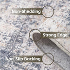 Area Rug 8x10 Washable Rug Grey and Beige - Image 5