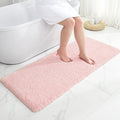 Bathroom Rugs 24x48 Non Slip Pink Fluffy Bath Mat by Disolla