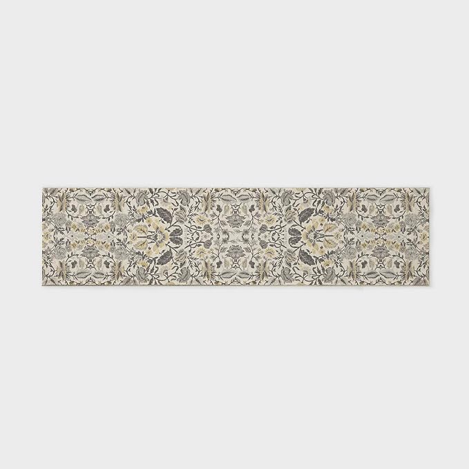 EVERGRACE Hallyway Area Runner Rugs 2x8, Boho Floral Faux Wool Indoor Outdoor - Image 8