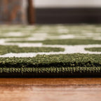 Rugs.com Lattice Collection Rug – 9' x 12' Dark Green Medium Rug Perfect - Image 5