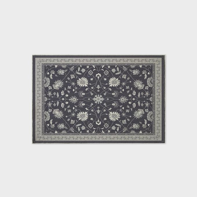 EVERGRACE Area Rugs for Entryway 2x3, Boho Floral Faux Wool Indoor Outdoor - Image 8