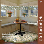 jinchan Elora Floral Corner Rug - Image 3