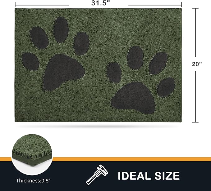 PURRUGS Dirt Trapping Door Mat 20" x 31.5", Non-Skid/Slip Machine Washable - Image 2