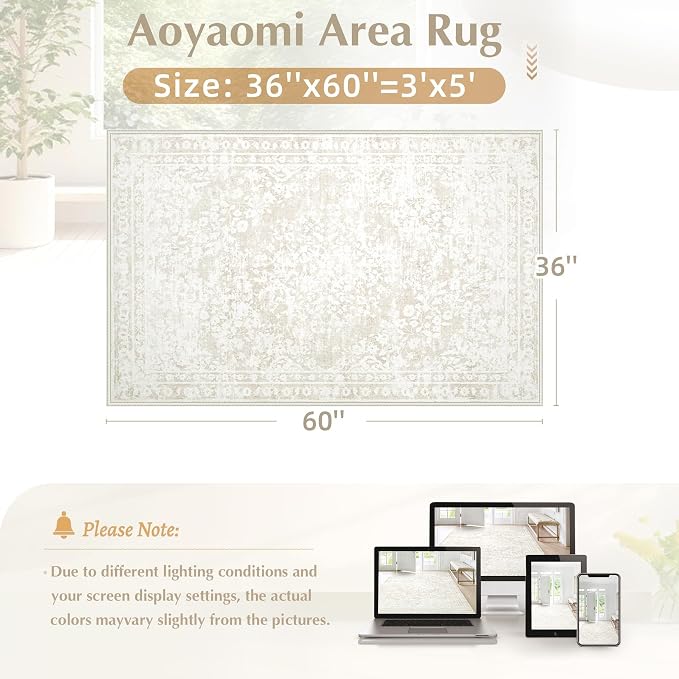 Area Rug 3x5 Entryway Rugs - Image 2