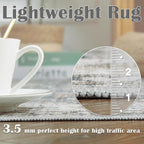 jinchan Area Rug 6x9 Washable Living Room Rug Vintage Distressed Gray Multi - Image 4
