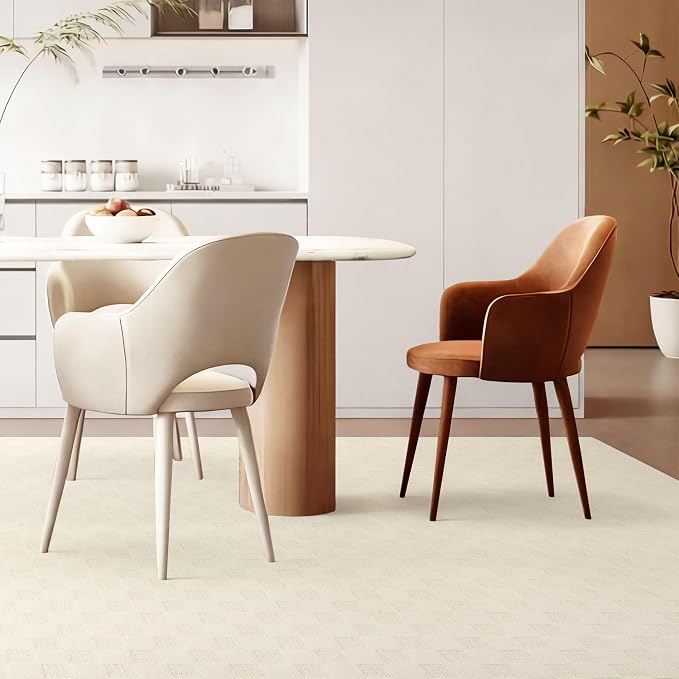 ANSSO Wool Rugs 8x10 for Living Room, 80% Merino Wool and 20% Cotton Soft - Image 3