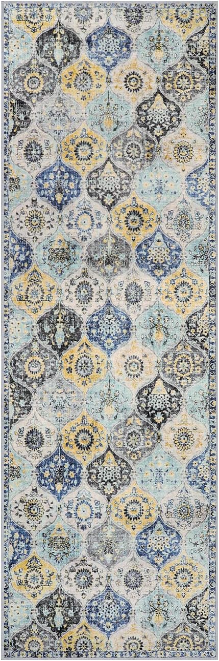 Lahome Moroccan Washable Hallway Runner Rug, Oriental Vintage Non-Slip Laundry - Image 3
