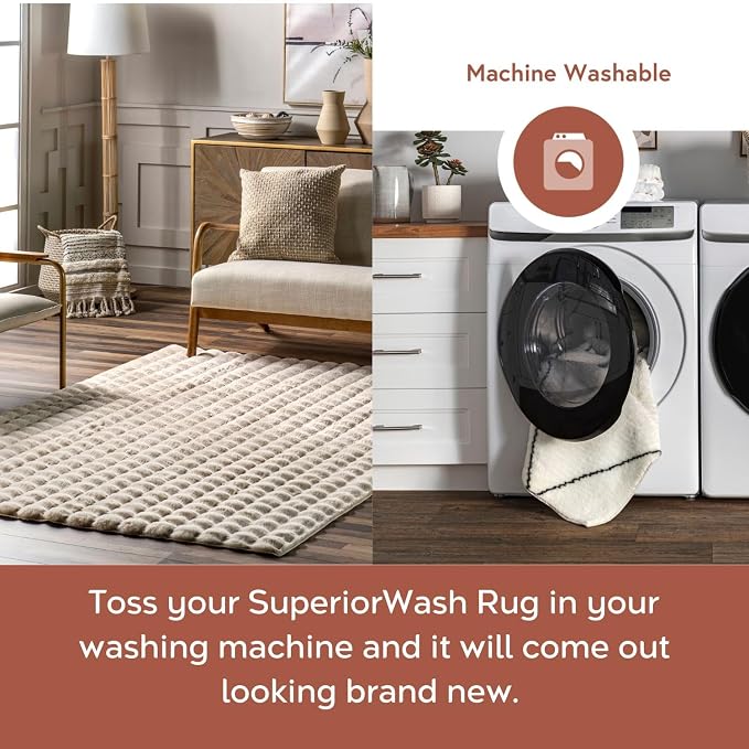 nuLOOM 3'9" x 6' Cozy Plush SuperiorWash Area Rug, Machine Washable, Soft - Image 3