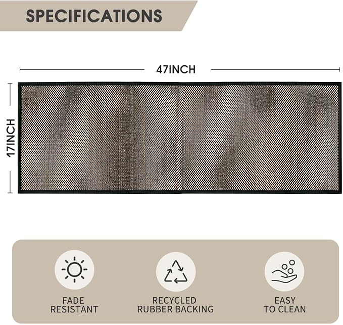 Artoid Mode Washable Non Skid Kitchen Rugs and Mats Doormat, Absorbent Door Mat - Image 6
