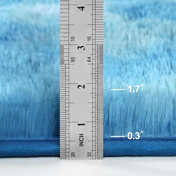 Large Shag Area Rugs 6 x 9, Tie-Dyed Plush Fuzzy Rugs - Image 6