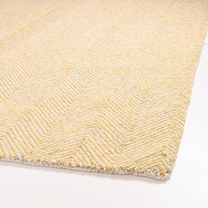 Modern Herringbone Chevron Collection Handcrafted Wool Area Rug by RestorationandRenovation