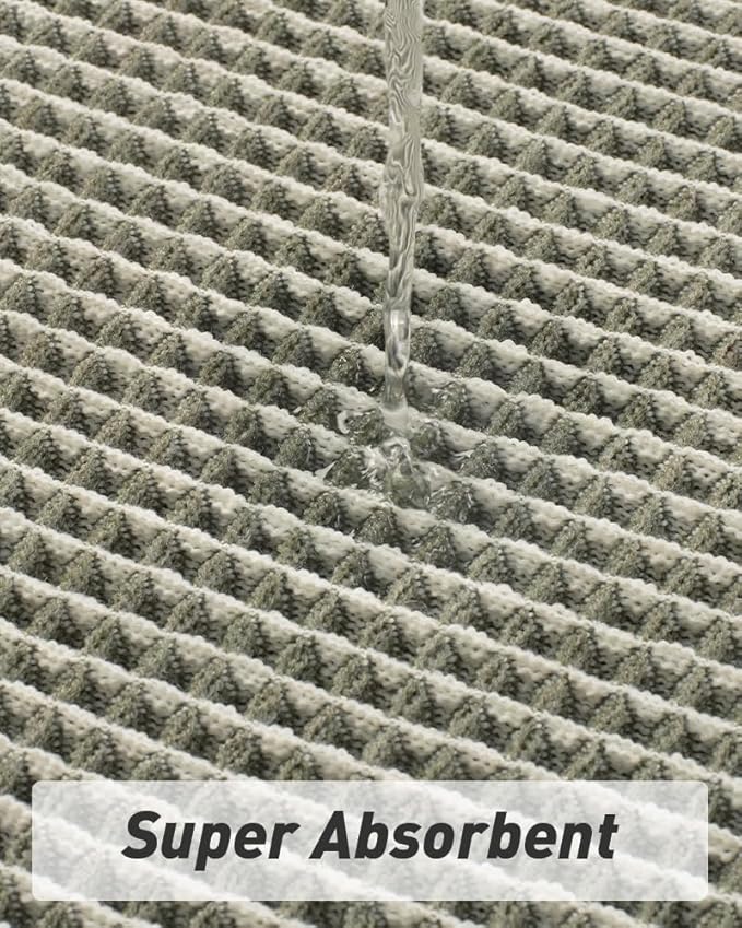 AMOAMI Upgraded Waffle Runner Rug Super Absorbent Non Slip Bath Mats - Image 3