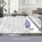 Washable 5×7 Area Rug for Living Room, Vintage Floral Rug Soft Non Slip Stain - Image 3